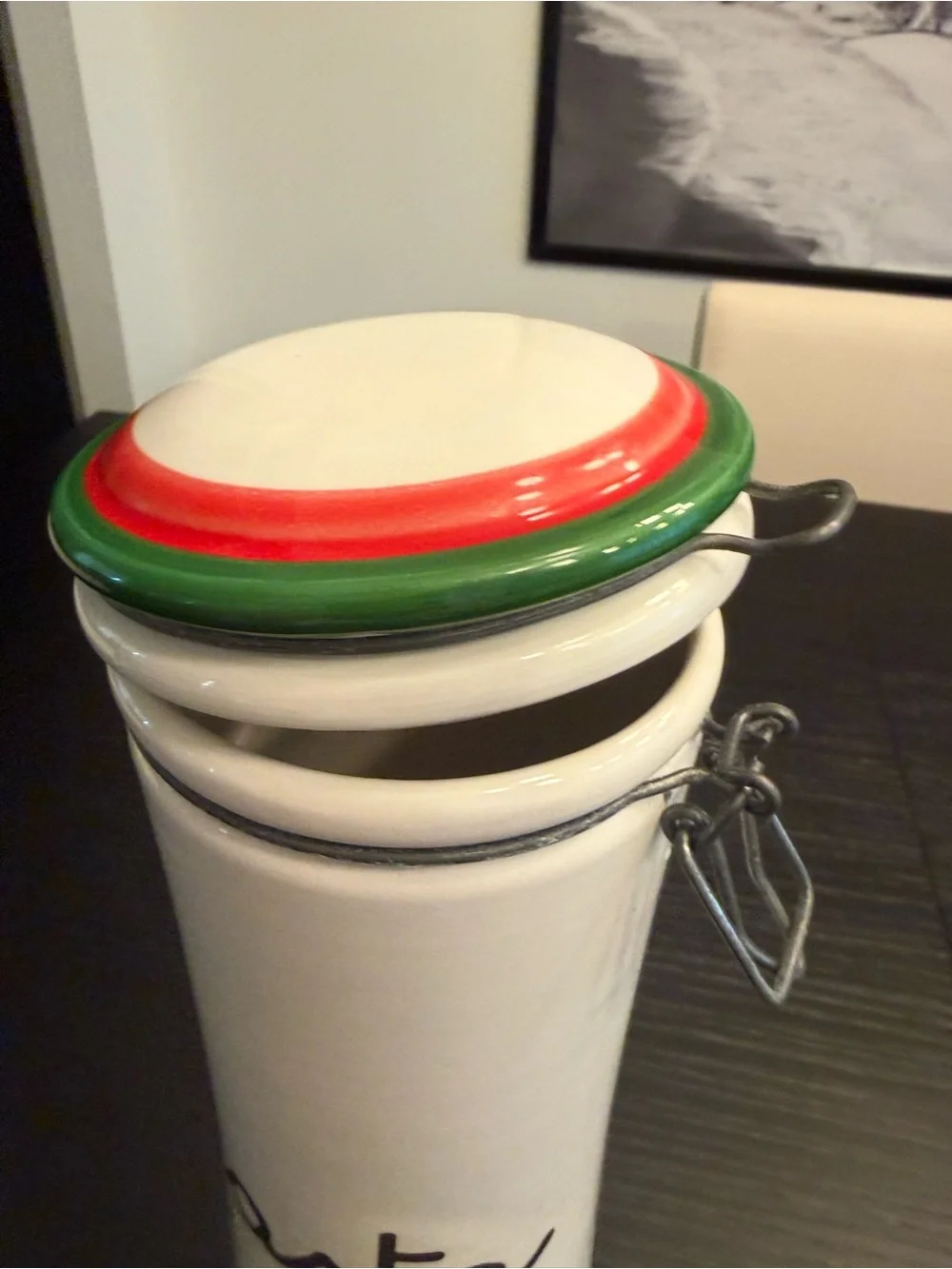 Baldelli Italia Pottery Ceramic Pasta Canister Container Pasta Noodle Keeper